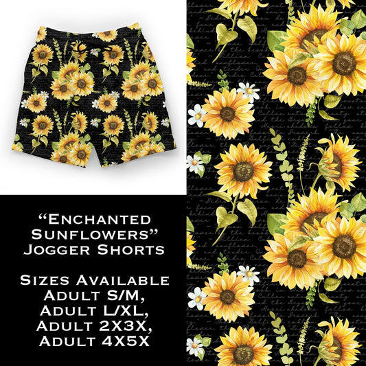 Enchanted Sunflowers Jogger Shorts
