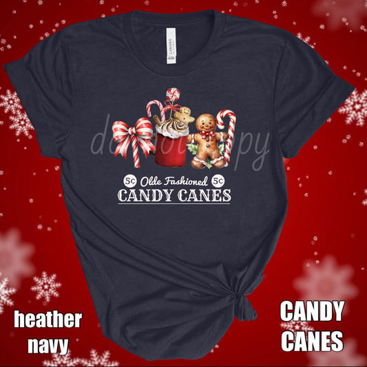 Candy Canes Bella Canvas Custom T-Shirt