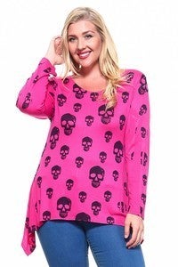 Soft Fabric Skull Shark Bite Tunic (Runs Small) Made in the USA.