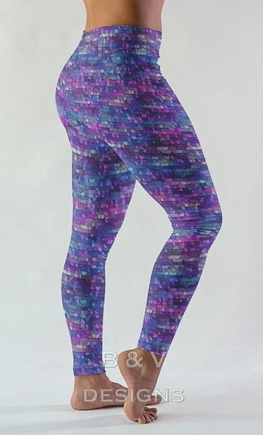 Sequin Scale Leggings, Extra Comfy, Yoga Band
