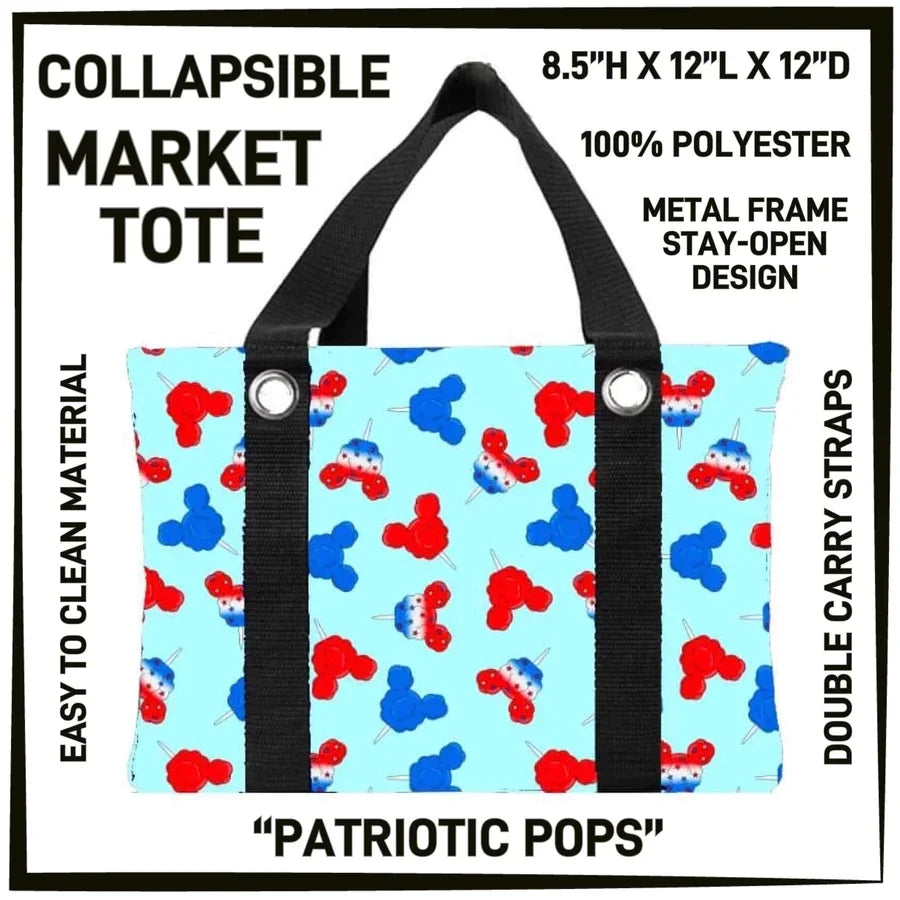 Variety of Custom SMALL Market Totes 8.5"H X 12"L X12"D