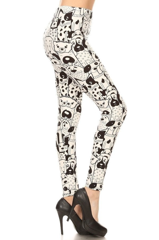 ADORABLE PUPPIES!!! Adorable Animated Doggie Leggings. Elastic Band, Hyper Stretch, Super Soft!
