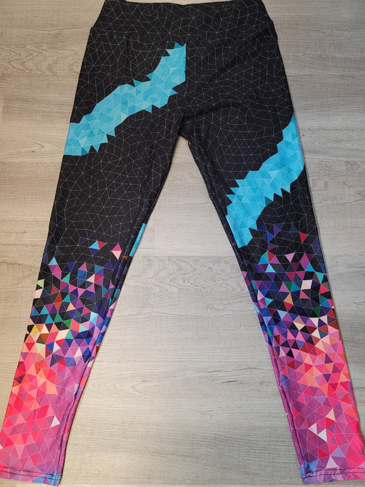 Abstract Art Deco Leggings. Hyper Stretch and softness! Yoga Band.