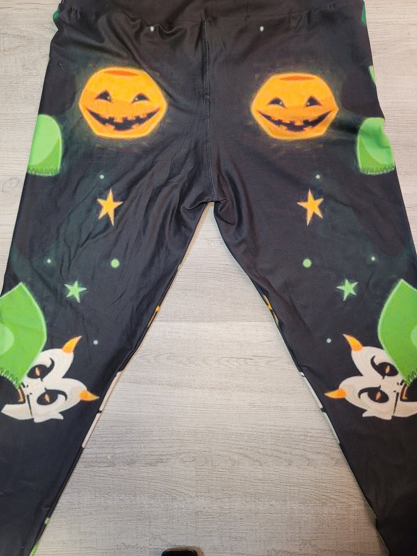 TRICK OR TREAT Sexy Green Witch Leggings. Hyper Stretch and softness! Yoga Band.