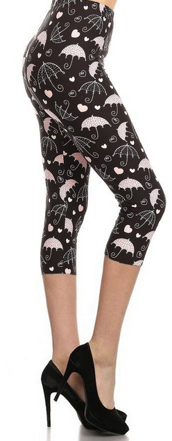 Cute Pink Dotted Umbrellas CAPRI, Extremely Soft, Hyper Stretch, Elastic Band!