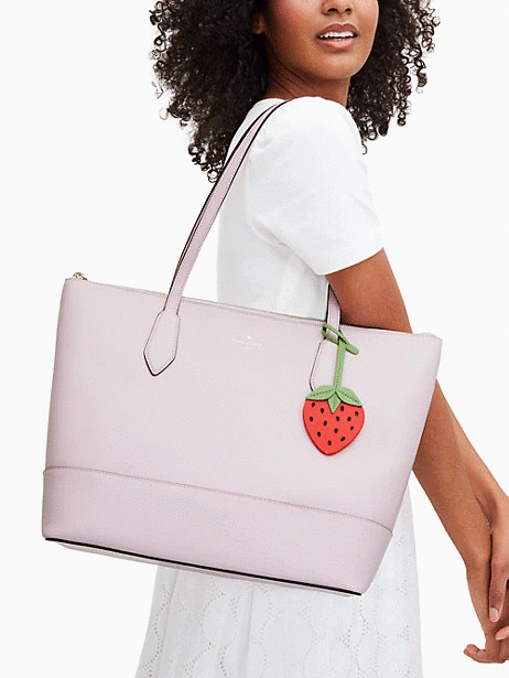 JUST REDUCED Authentic Kate Spade Braelynn Chalk Pink Tote with Strawberry Charm