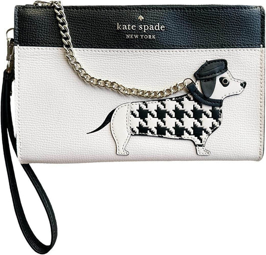 Kate Spade Fetch Medium Wristlet. Inner credit card slot. 8" W x 5.2" H x 0.9" D