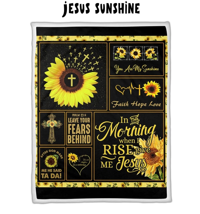 Custom Jesus Minky Sherpa Blanket. 6.5 ft x 5 ft