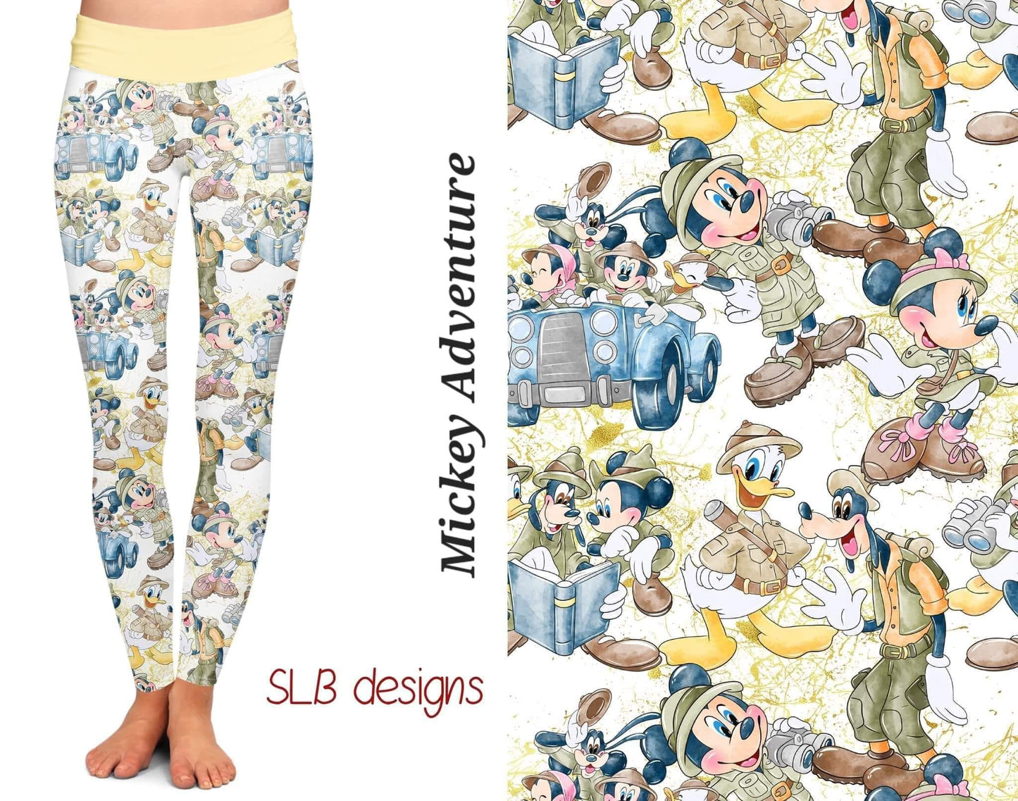 Disney Safari Leggings, Yoga Band, Hyper Stretch, Very Soft