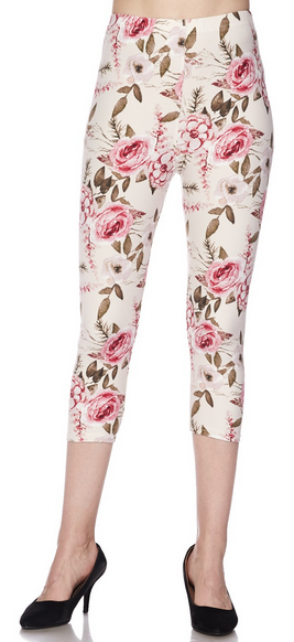 Ivory Floral, Extremely Soft, Hyper Stretch, Elastic Band!