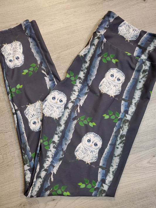 LAST OS LEFT (fits 4-14)! Sweet Tree Owls Designer Leggings