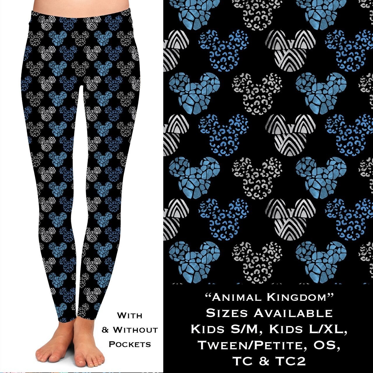 Disney Mickey Designer Leggings, Yoga Band, Soft Material
