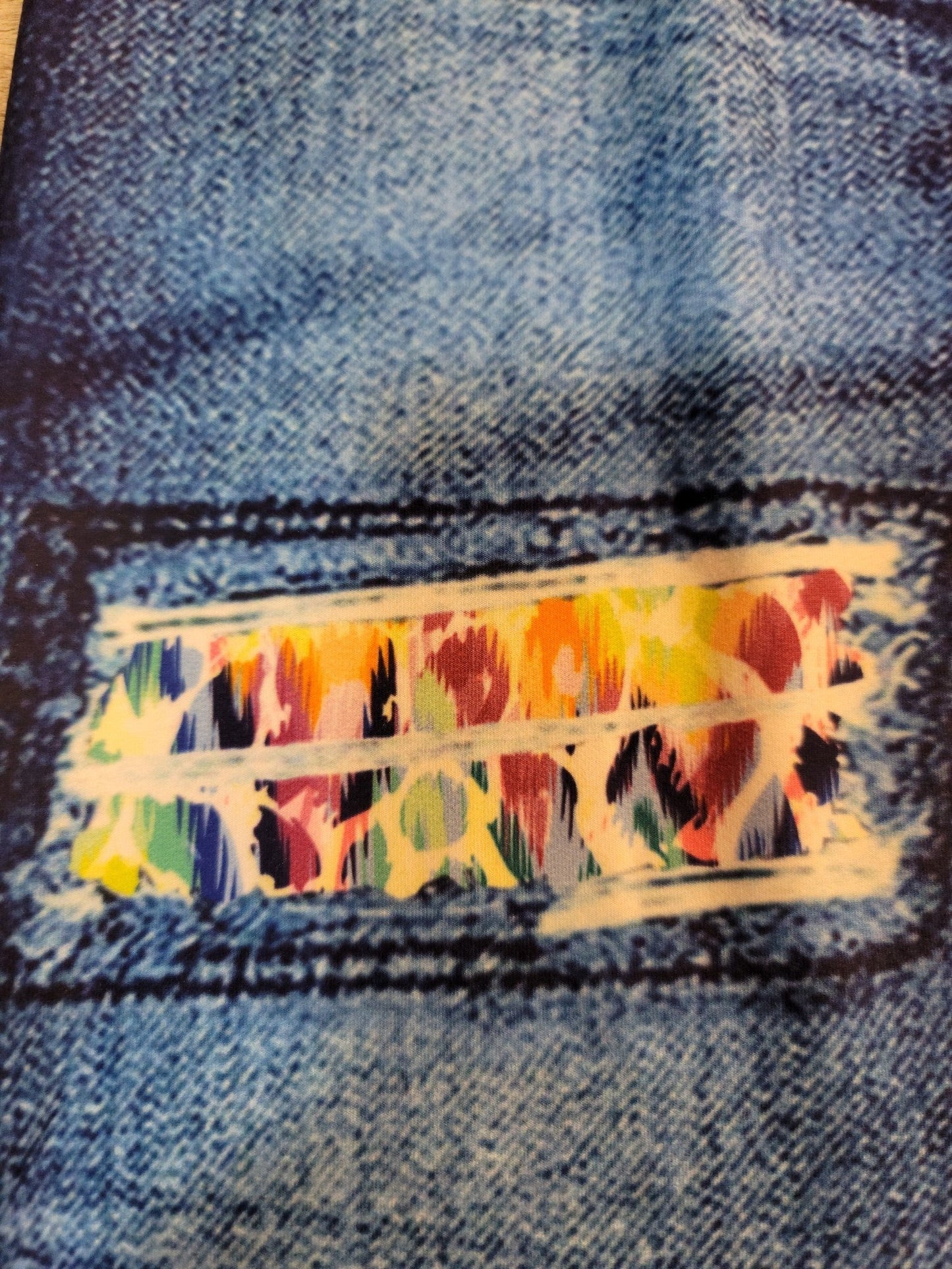 Rainbow Leopard peek a boo CAPRI. High Waist, Super Soft and Stretchy!