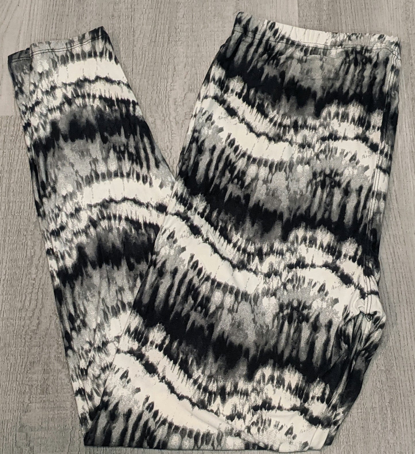 Black & White Tie-Dye, Extremely Soft, Hyper Stretch, Elastic Band