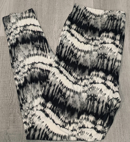 Black & White Tie-Dye, Extremely Soft, Hyper Stretch, Elastic Band