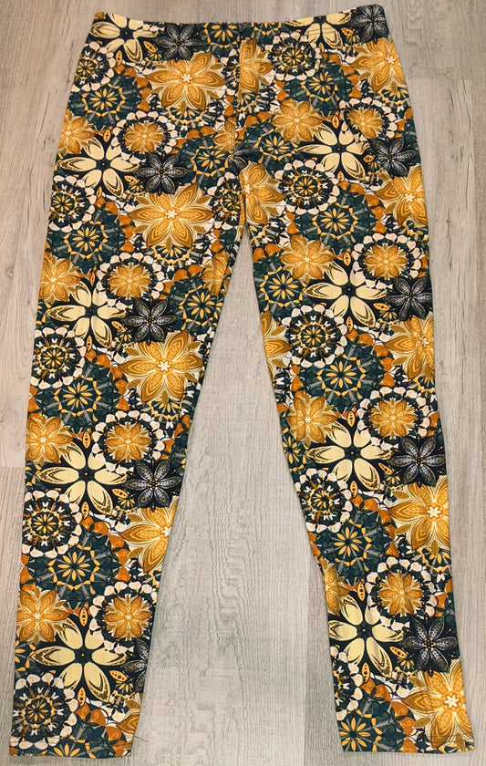 Yellow & Black Floral, Extremely Soft, Hyper Stretch, Elastic Band