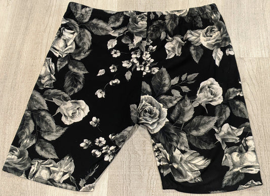 Smokey Roses Shorts, Extremely Soft, Hyper Stretch, Elastic Band