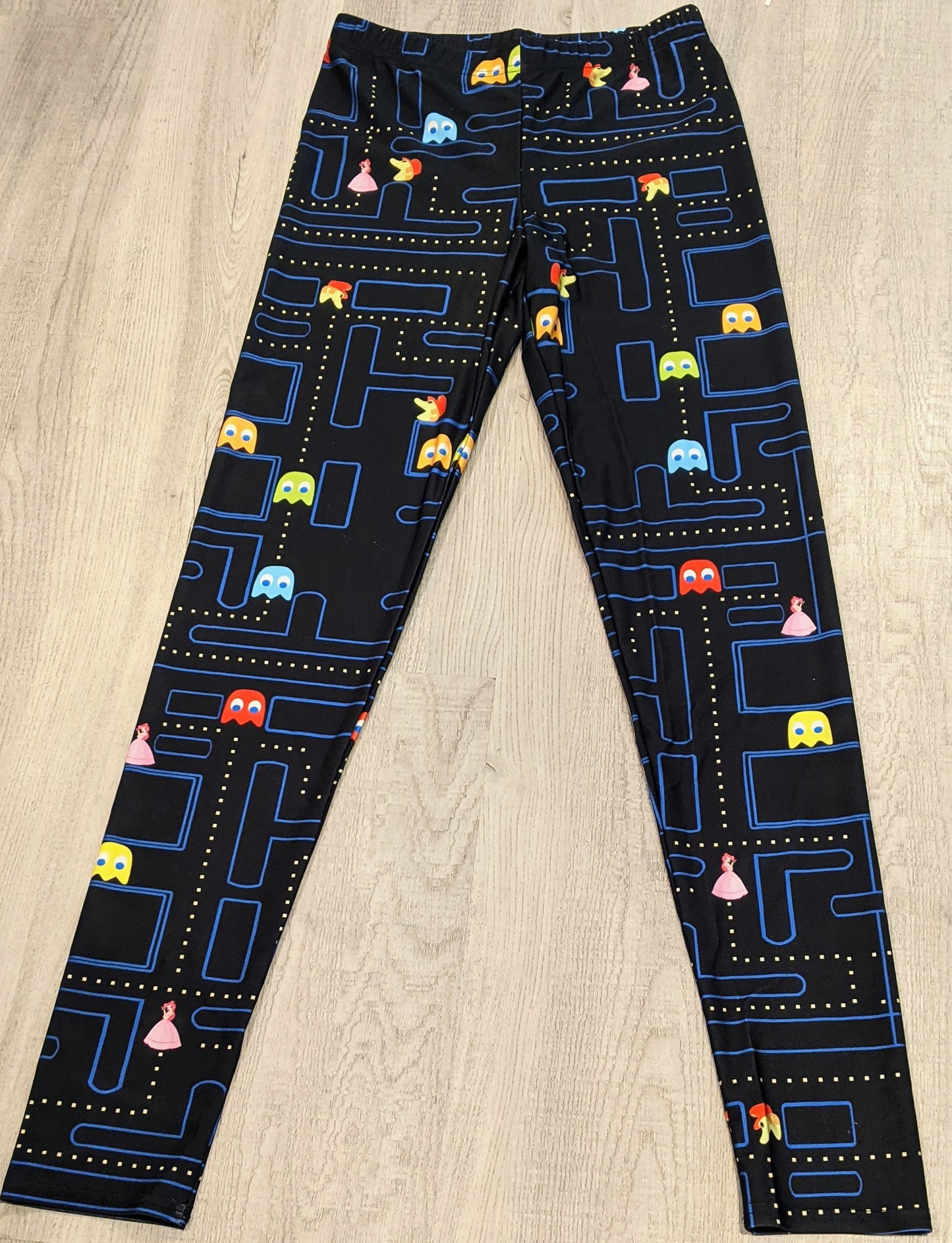 Pacman Silky Lightweight Leggings, Elastic Band