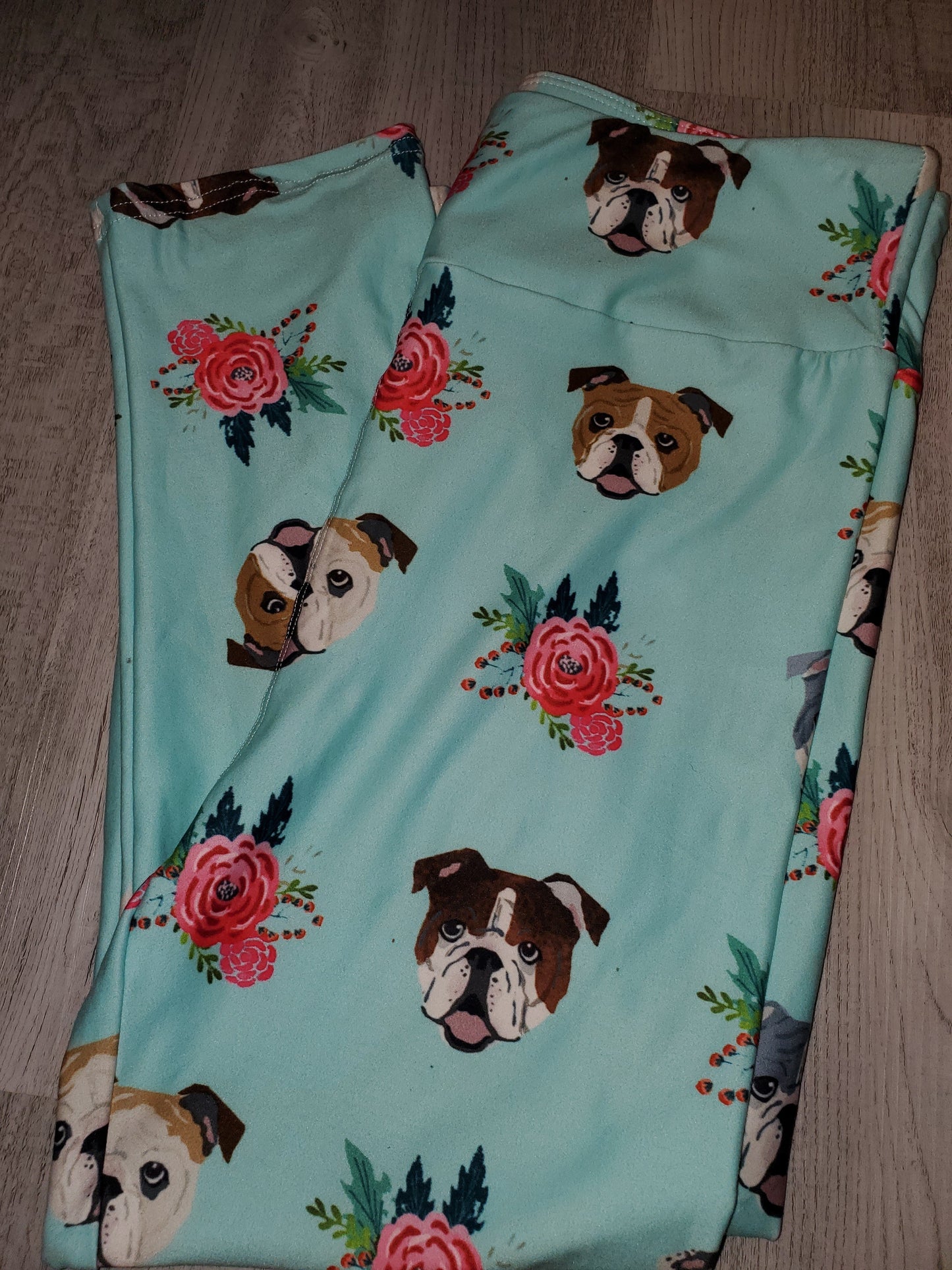 Flowers and Dogs CAPRI.  Yoga Band, Very Soft and Stretchy!