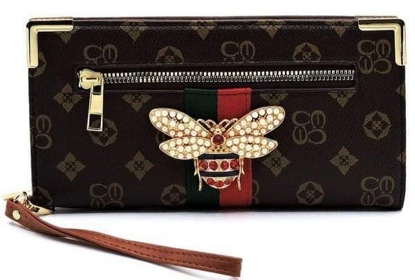 High Quality Gucci Inspired  Bee Wristlet. 2 Color Choices.