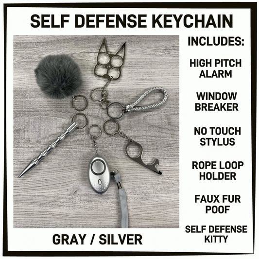 SELF DEFENSE MUST HAVE Heavy Duty 6pc Self Defense/Emergency Keychain Set