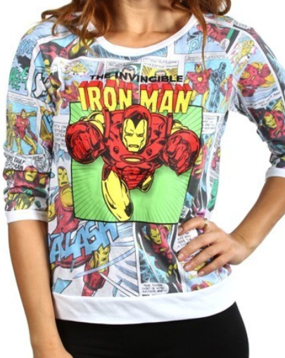 Long Sleeve Iron Man Cotton Top. Size up.