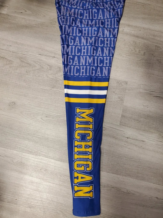 Michigan Designer Leggings. Yoga Band. Extra Soft and stretchy!