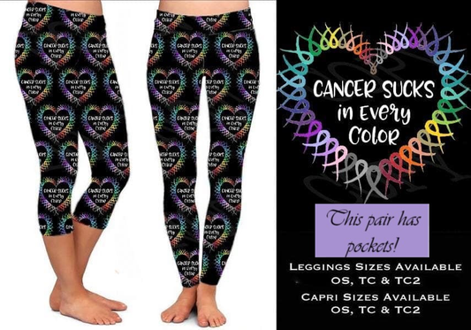 Cancer Sucks CAPRI with Pockets Yoga Band