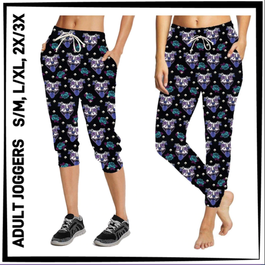 PITBULL LOVERS Pretty Pittie Sugar Skull FULL Length Joggers