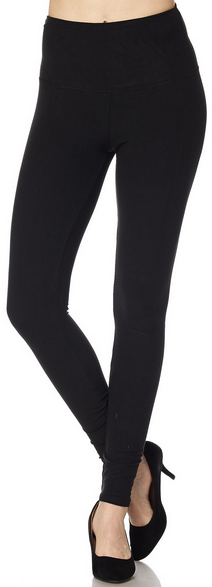 Super Soft/Hyper Stretch Solid Color ELASTIC BAND Leggings. Variety of Colors Choices.