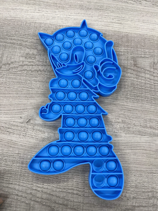 Awesome Blue Sonic Bubble Popper Pop It Fidget Toy