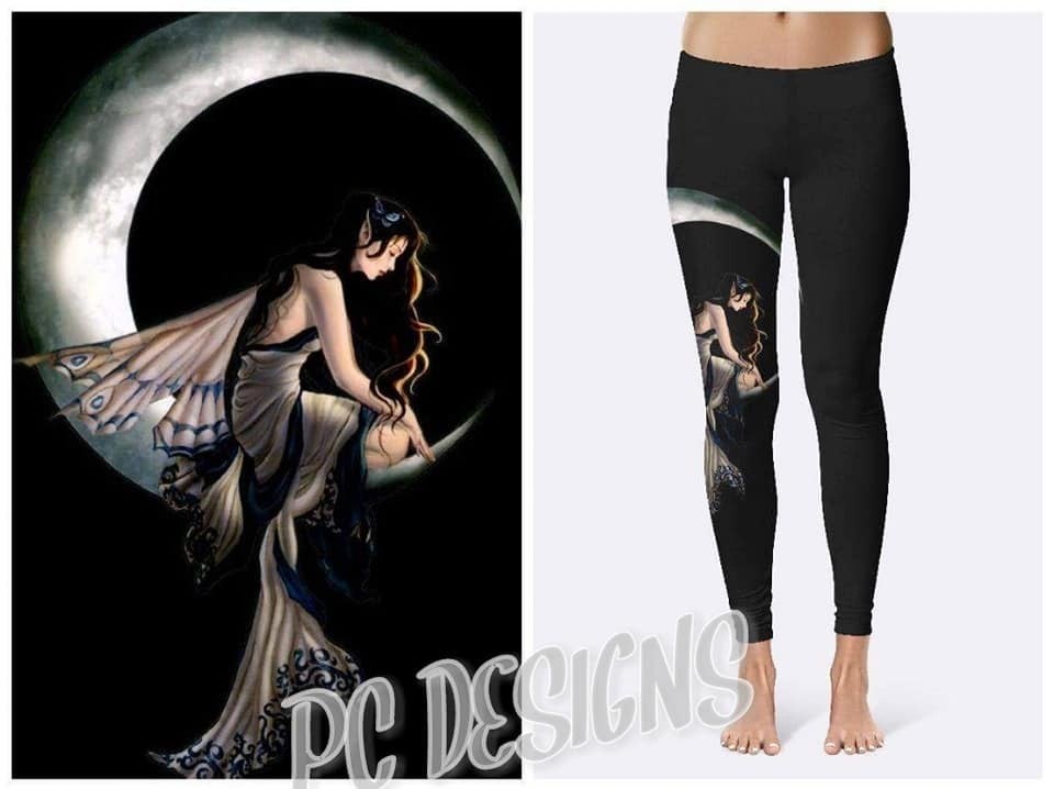 Moon Fairy Leggings with Pockets. Hyper Stretch and softness! Yoga Band.