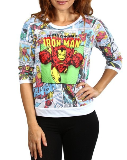 Long Sleeve Iron Man Cotton Top. Size up.