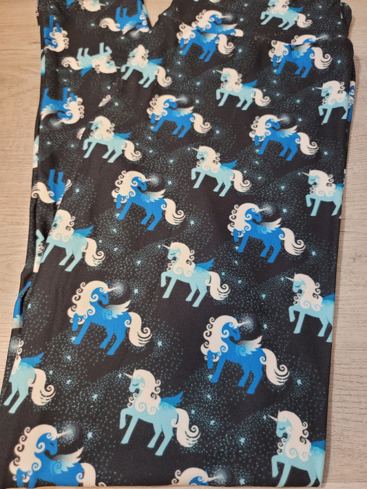 Sparkling Pegasus (Unicorn with Wings) Designer Leggings. Yoga Band. Extra Soft and stretchy!