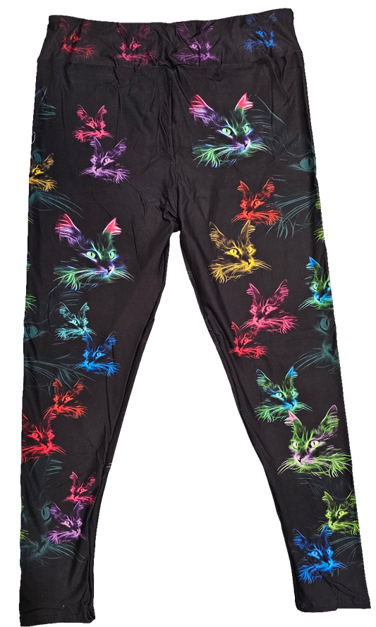 Neon Kitties Leggings