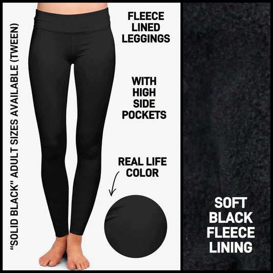 Designer Heavy Thermal Thick and Warm Fleece Leggings