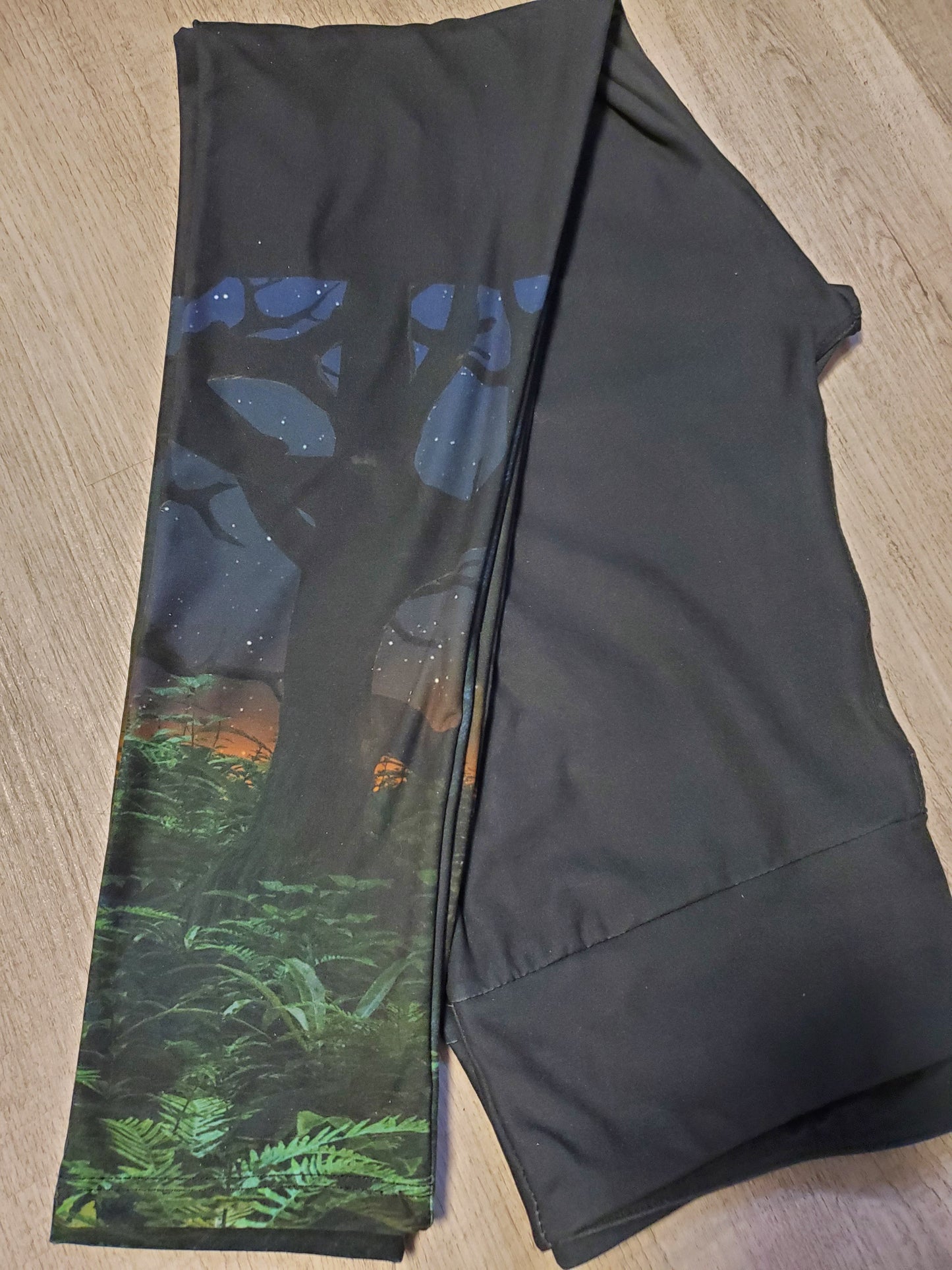 Halloween Night Forest Subtle Designer Leggings. Hyper Stretch and softness! Yoga Band.