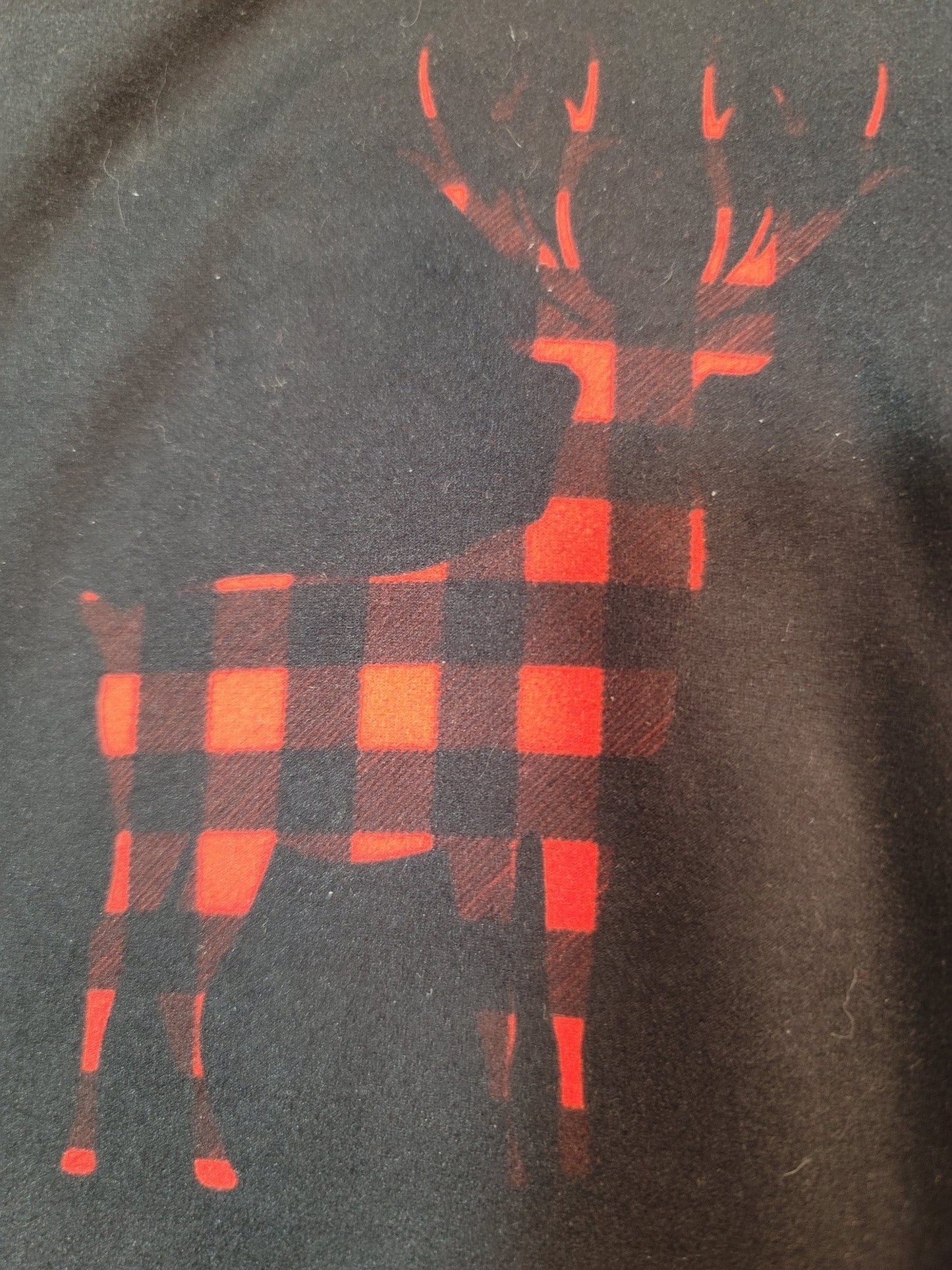 Buffalo plaid Deer, Designer Leggings, Yoga Band