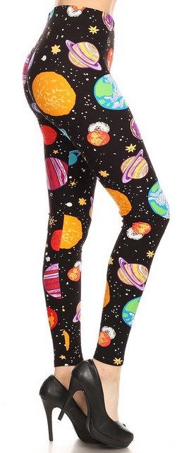 Super Soft Milky Way/Outer Space Leggings. Hyper Stretch, Elastic Band.