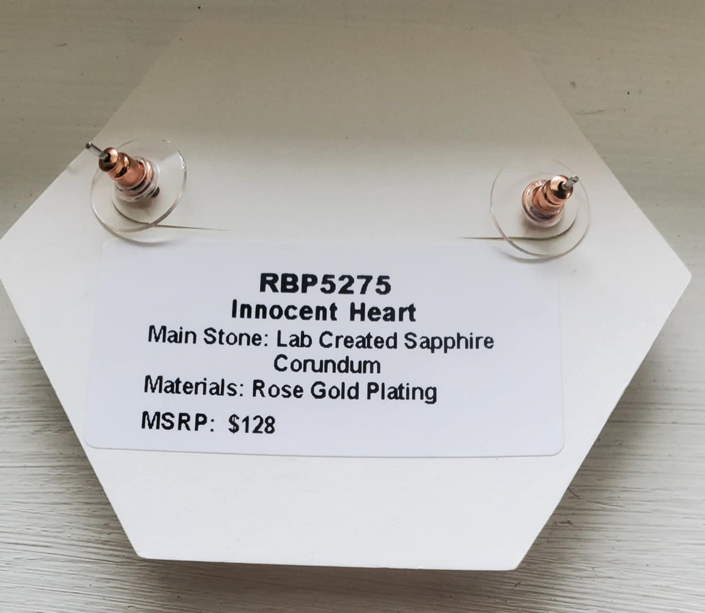 September Birthday Sapphire Corundum Rose Gold Plating MSRP $128 Ring Bomb Party Item