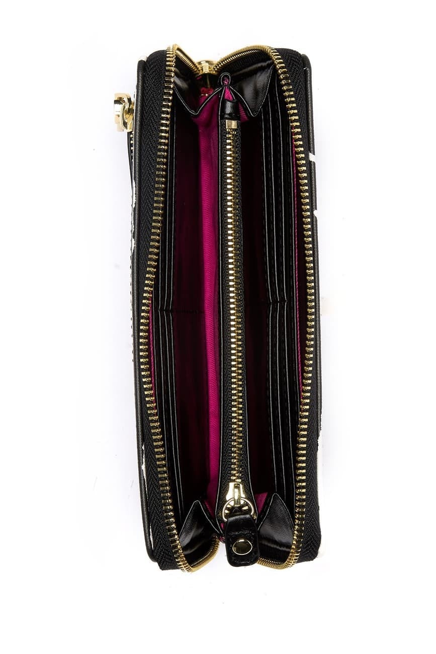 Trina Turk Zebra Single Zip Fashion Wallet/Wristlet, Cellphone Spot MSRP $68