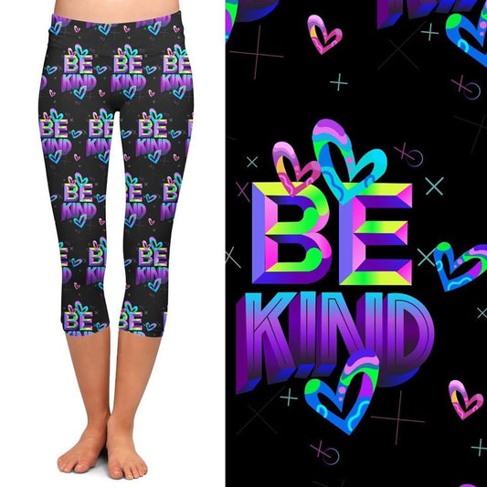 Neon Ombre "Be Kind" CAPRI with Pockets