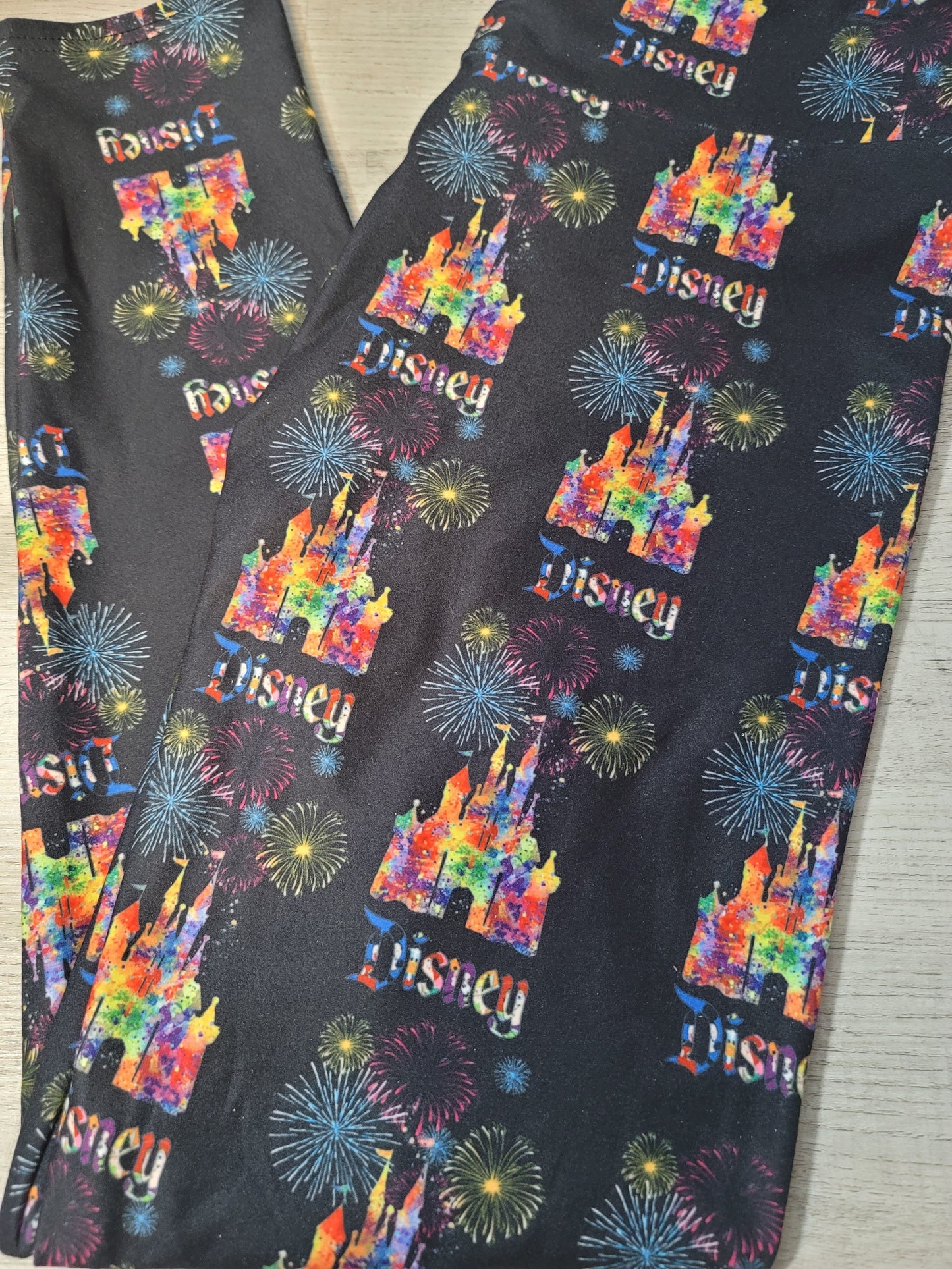 Disney Castle Designer Leggings, Yoga Band, Soft Material