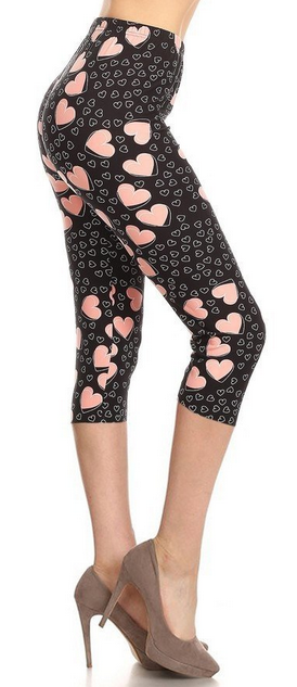 Light Pink Hearts Standard Select CAPRI Elastic Band Hyper Stretch