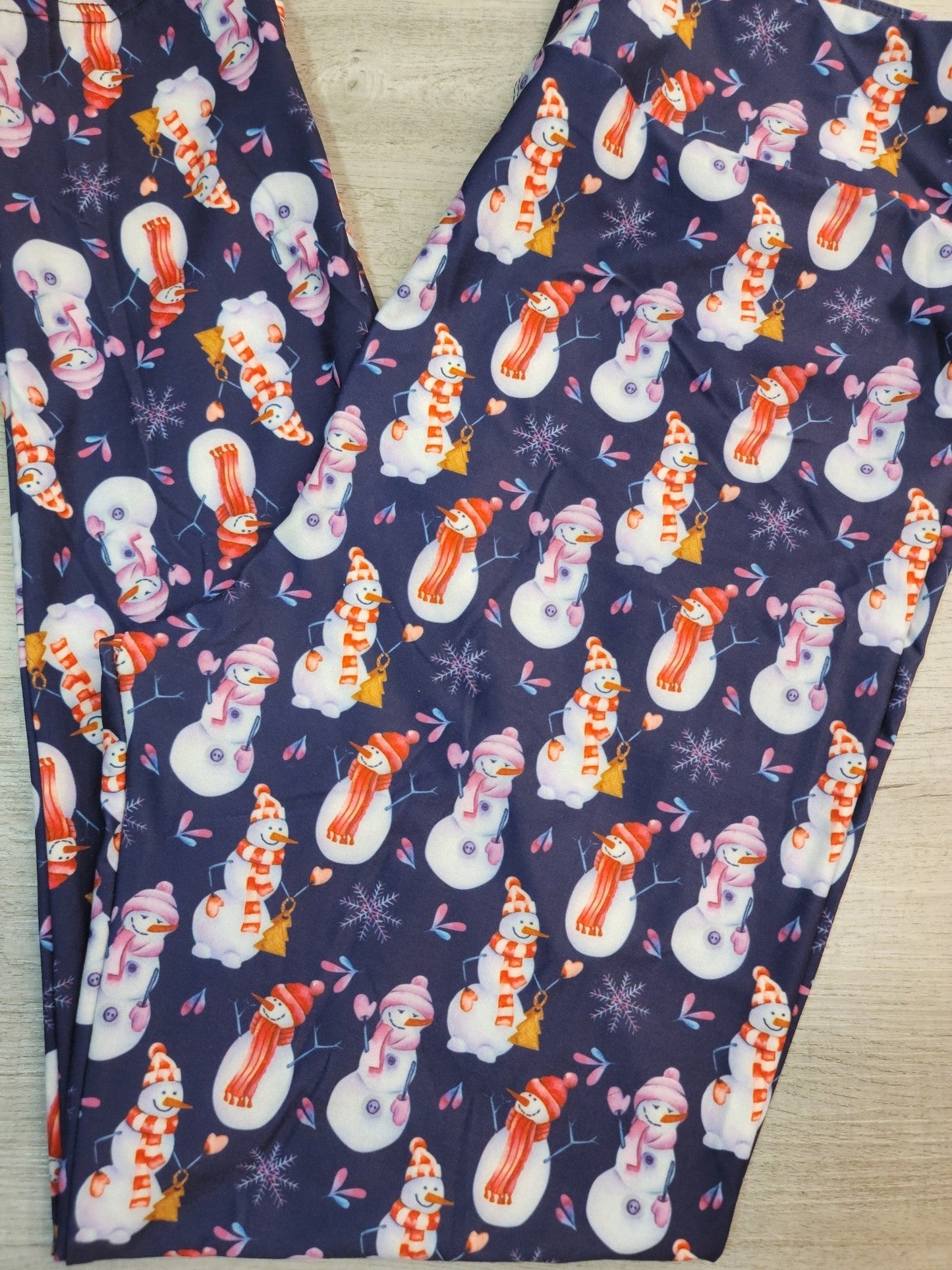 Snowy Friends Leggings. Hyper Stretch and softness! Yoga Band.