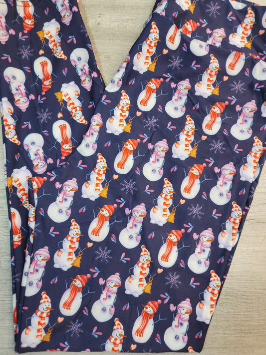 Snowy Friends Leggings. Hyper Stretch and softness! Yoga Band.