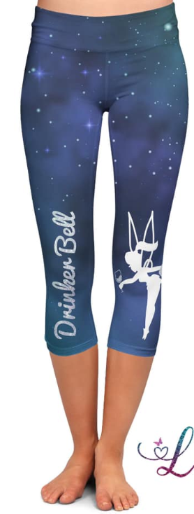 Drinkerbell (Tinkerbell) CAPRI, Yoga Band, Very Soft and Stretchy!