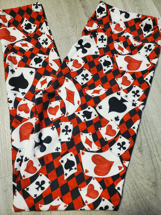 Poker Face Leggings. Yoga Band. Extra Soft and stretchy!