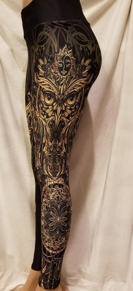 Gothic Owl Dreamcatcher.  Yoga Band, Very Soft and Stretchy!