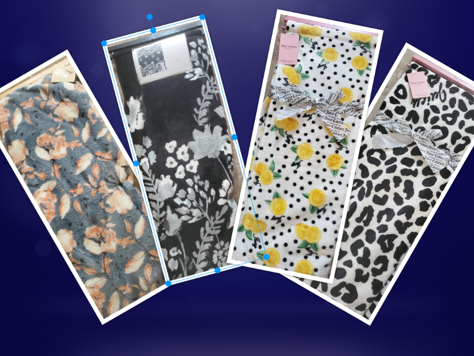 Beautiful Plush Throws 60"x70", Juicy and Other Brands